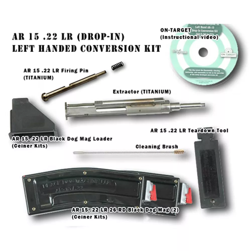 .22 LR Drop-In Conversion Kit – Left-Hand AR15 – 26rd Mag – Christie