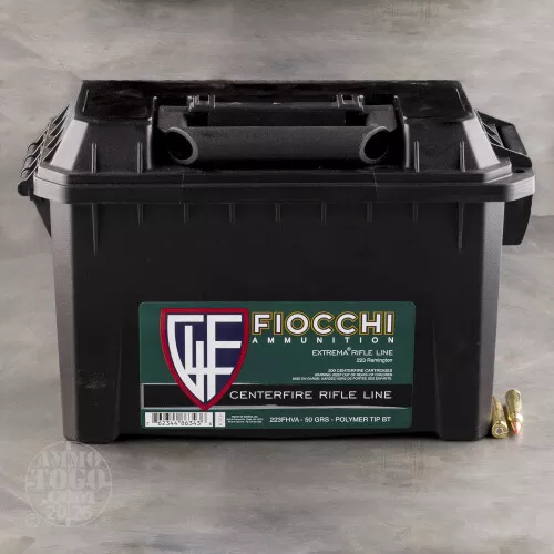 223 Remington Ammunition for Sale. Fiocchi 50 Grain V-MAX – 200 Rounds