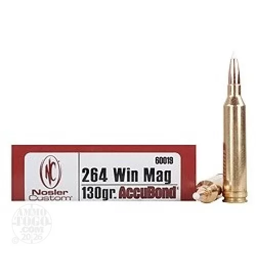 .264 Win. Mag Polymer Tipped Ammo for Sale by Nosler Ammunition – 20 Rounds