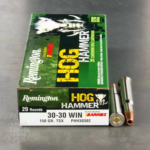 30-30 Winchester Ammo - 20 Rounds of 150 Grain TSX by Remington
