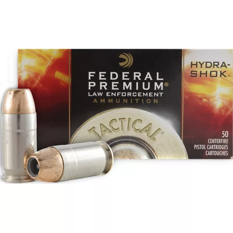 .45 ACP +P – 185GR JHP Hydra Shok Federal Premium – 50rds