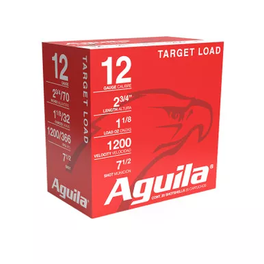 Aguila Target Load 12ga, 2-3/4" 1-1/8oz Hvy #7.5, 25 Rds, 1200 FPS