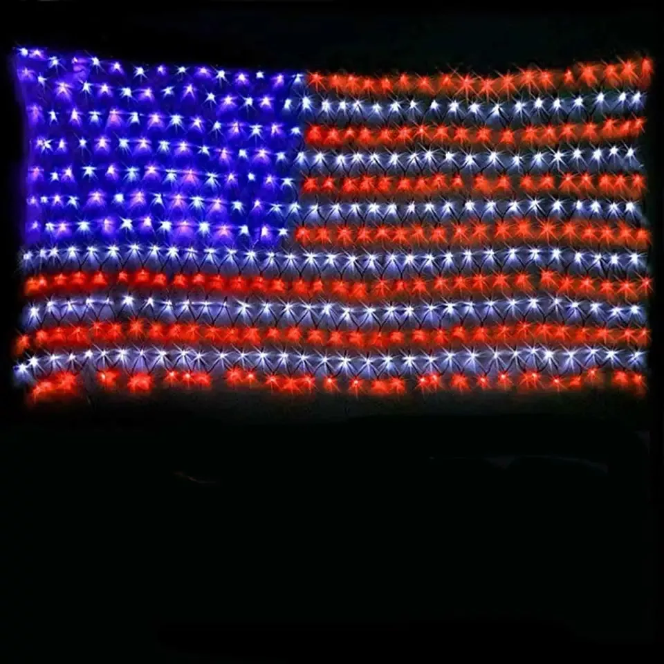 American Flag LED String Lights