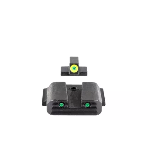 Ameriglo Trooper Tritium Handgun Sight Set for S&W M&P (Excludes .22/.380/Shield/EZ/Pro) Green Rear with Orange Front