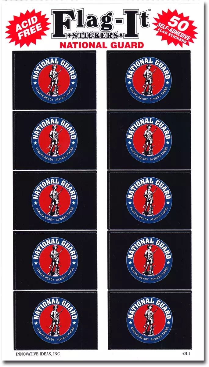Army National Guard 50 Count Sticker Pack