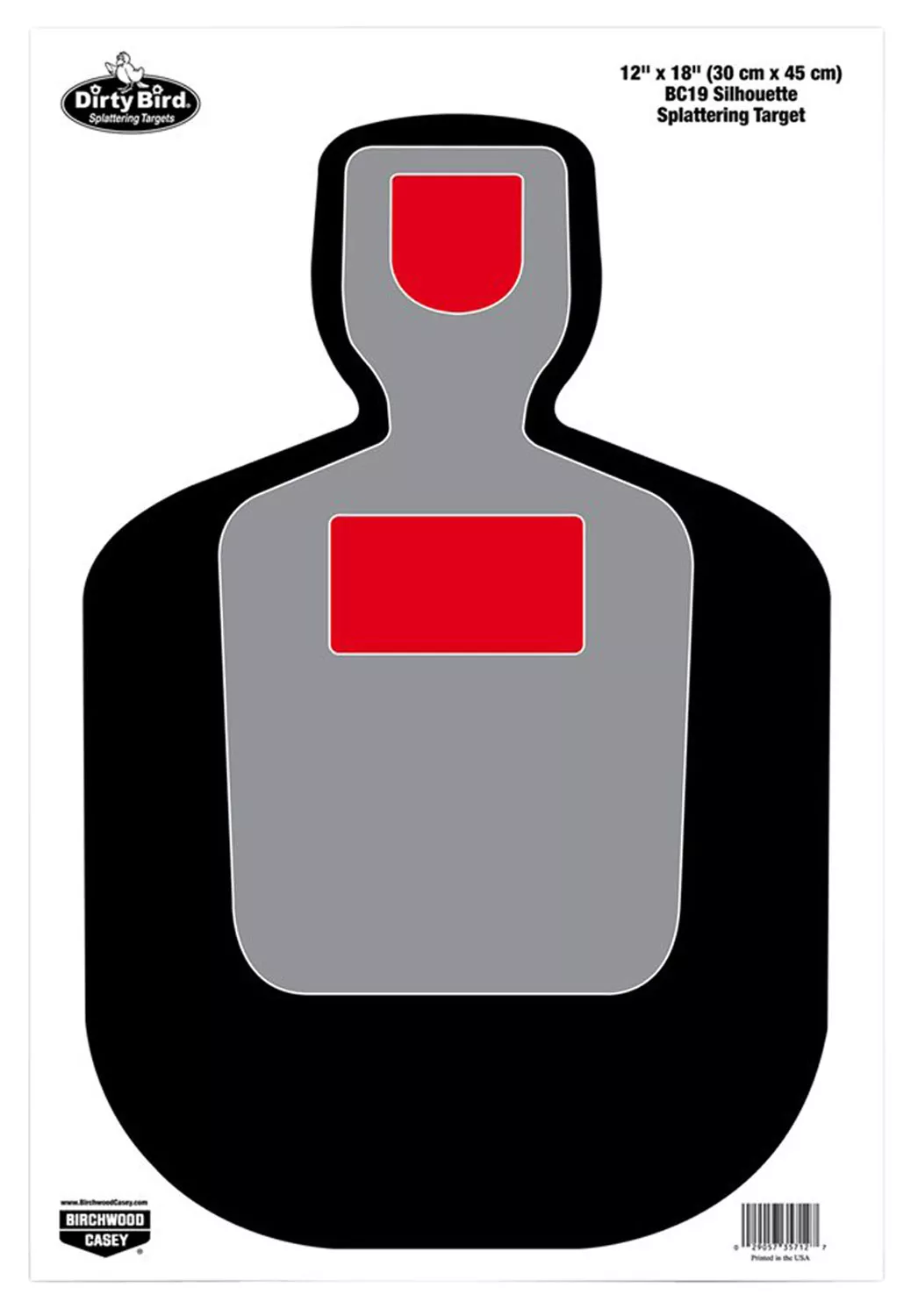 Birchwood Casey 35717 Dirty Bird BC-19 Silhouette Hanging Tagboard Target 12″ x 18″ 8 Per Pack – White Birch Armory