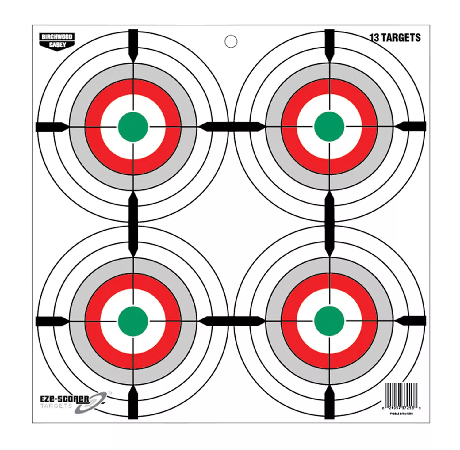 Birchwood Casey 37253 EZE-Scorer Multiple Bull’s-Eye Bullseye Paper Target 12″ 13 Per Pack – White Birch Armory