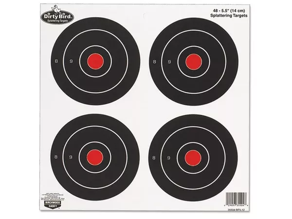 Birchwood Casey Dirty Bird 6″ Bullseye Targets (12pk)