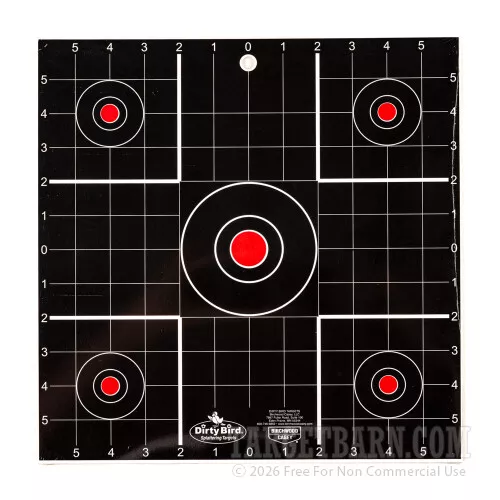 Birchwood Casey Dirty Bird Black 12″ Reactive Sight-In – 12 Targets