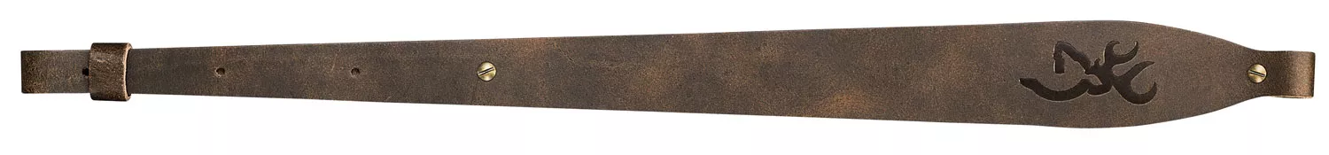 Browning 122488 Big Buckmark Rifle Sling 25.50″-35.50″ L Adjustable Distressed Brown Leather – White Birch Armory