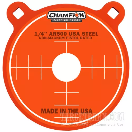 Champion 8 Inch Double Hole AR500 Gong