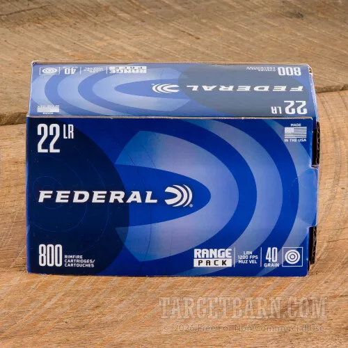 Federal 22 LR 40 Grain LRN – 800 Rounds