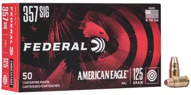 FEDERAL AMERICAN EAGLE 357 SIG 125 GR FMJAE357S2