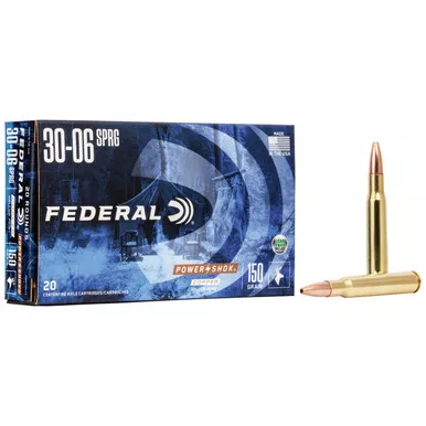Federal Copper Power-Shok Rifle Ammunition .30-06 Sprg150 gr CHP 20/ct