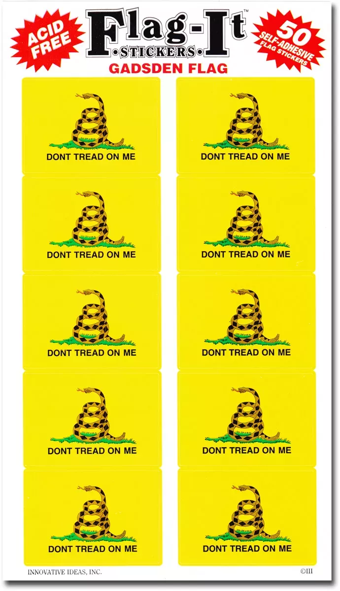 Gadsden 50 Count Sticker Pack