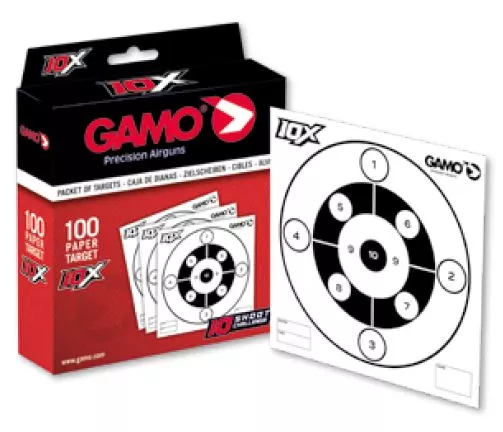 Gamo 10X Paper Airgun Target 5-1/2″ x 5-1/2″(100pk) (6212632)