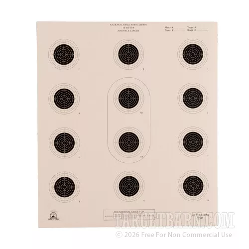 Heavy Paper AR-5/10 Targets for Sale – 1 3/16″ Black Circles