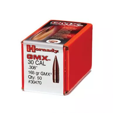 Hornady Bullets – .308″ (30 Cal) – 165 Grain GMX (Lead Free) – 50 Projectiles
