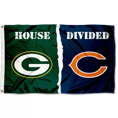 House Divided Flag - Packers vs. Chicago Bears