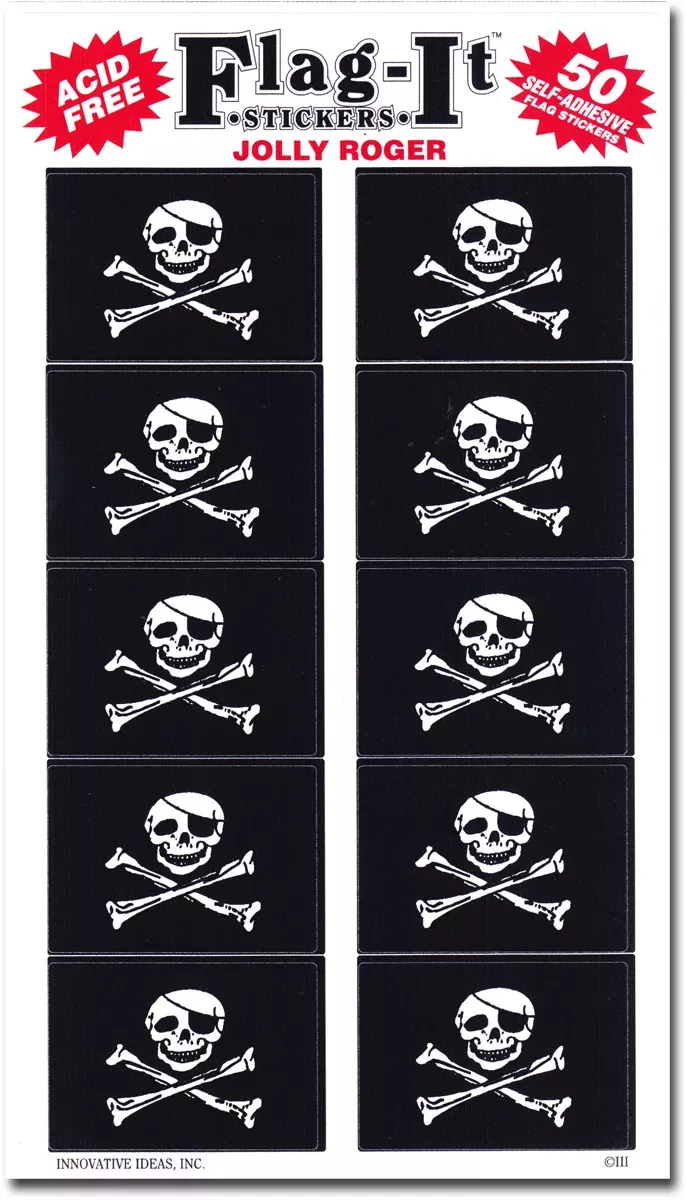 Jolly Roger 50 Count Sticker Pack