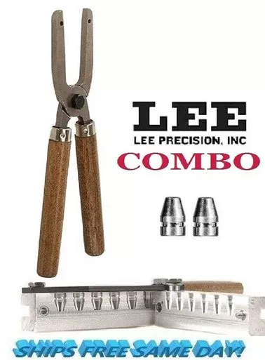 Lee COMBO 6-Cav Mold 9mm, 380 ACP, 38 Super, 356 Dia, 147Gr w/ Handles 92045