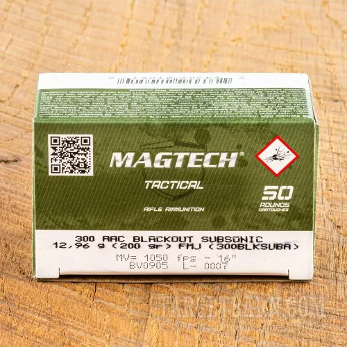 Magtech 300 AAC Blackout 200 Grain FMJ – 500 Rounds
