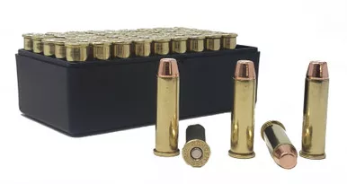 Miwall Reload Ammunition – 357 Magnum – 158 Grain Full Metal Jacket – 50 Rounds – Brass Case