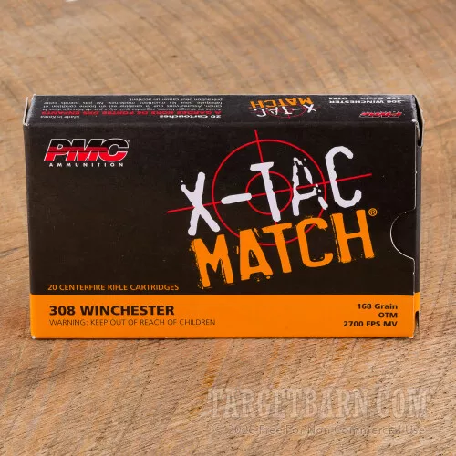 PMC 308 Winchester 168 Grain OTM – 200 Rounds