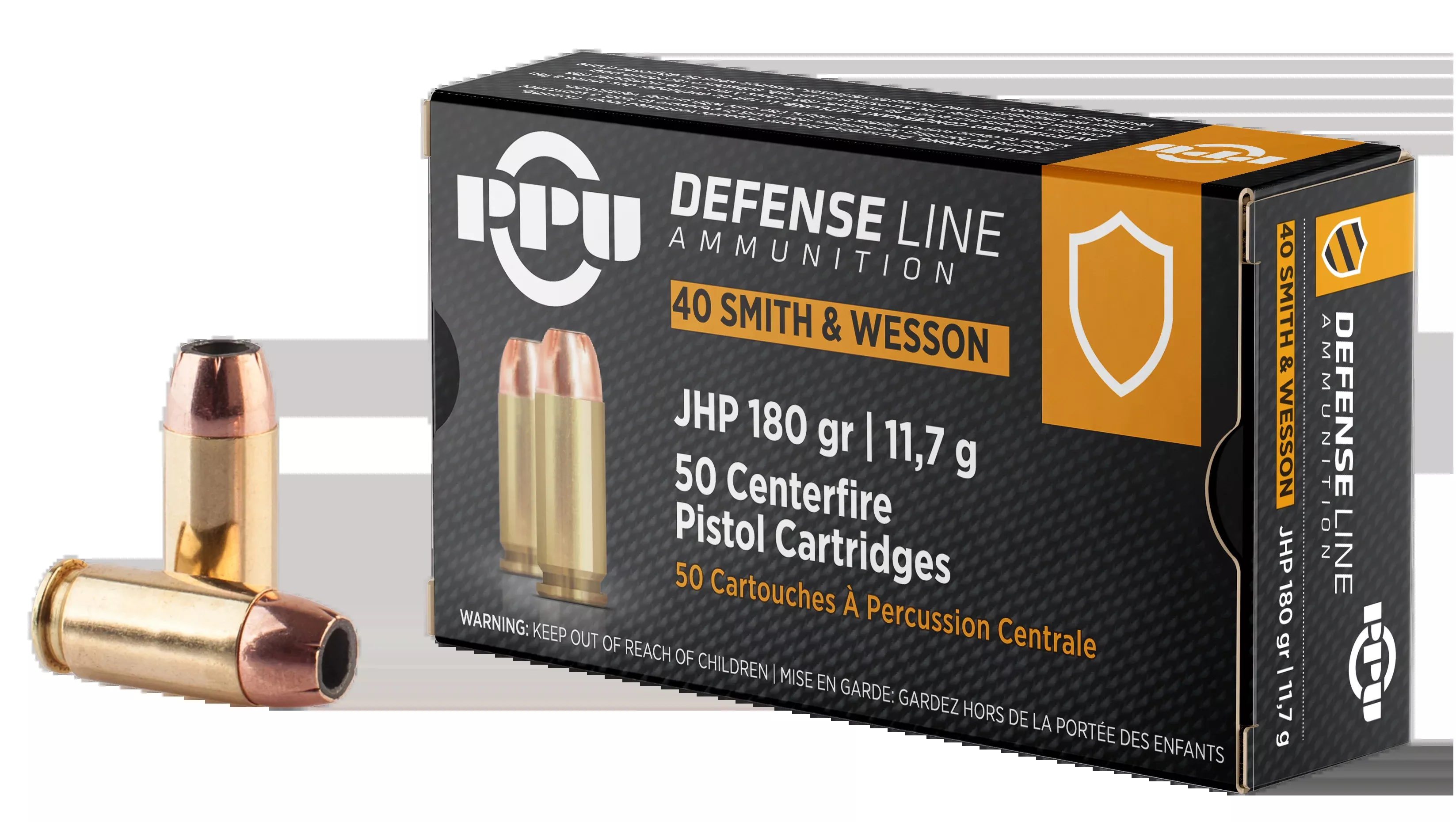 PPU PPD40 Defense 40 S&W 180gr Jacketed Hollow Point - Box or Case