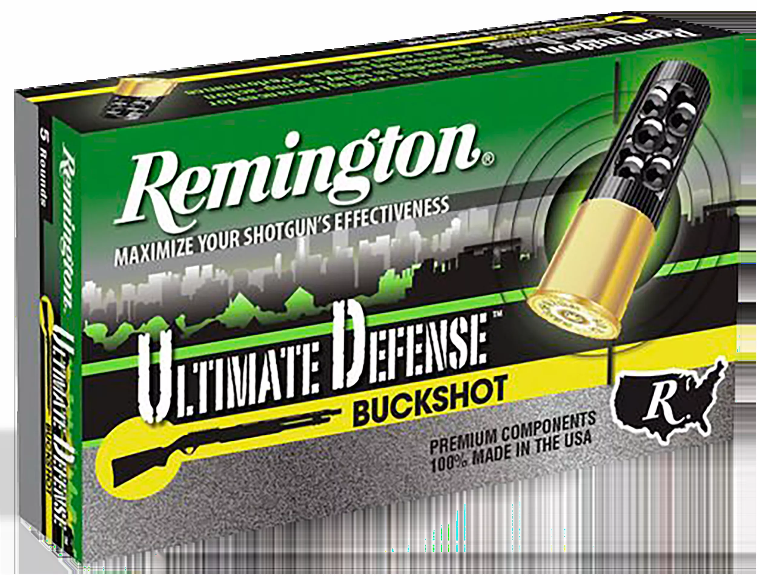 Remington Ammunition Ultimate Defense 12ga 2.75″ 8-Pellet 00Bk 5rd