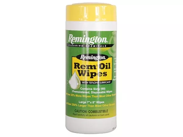Remington Rem Oil Gun Oil Pop-up Wipes 60 Count Container (18384)