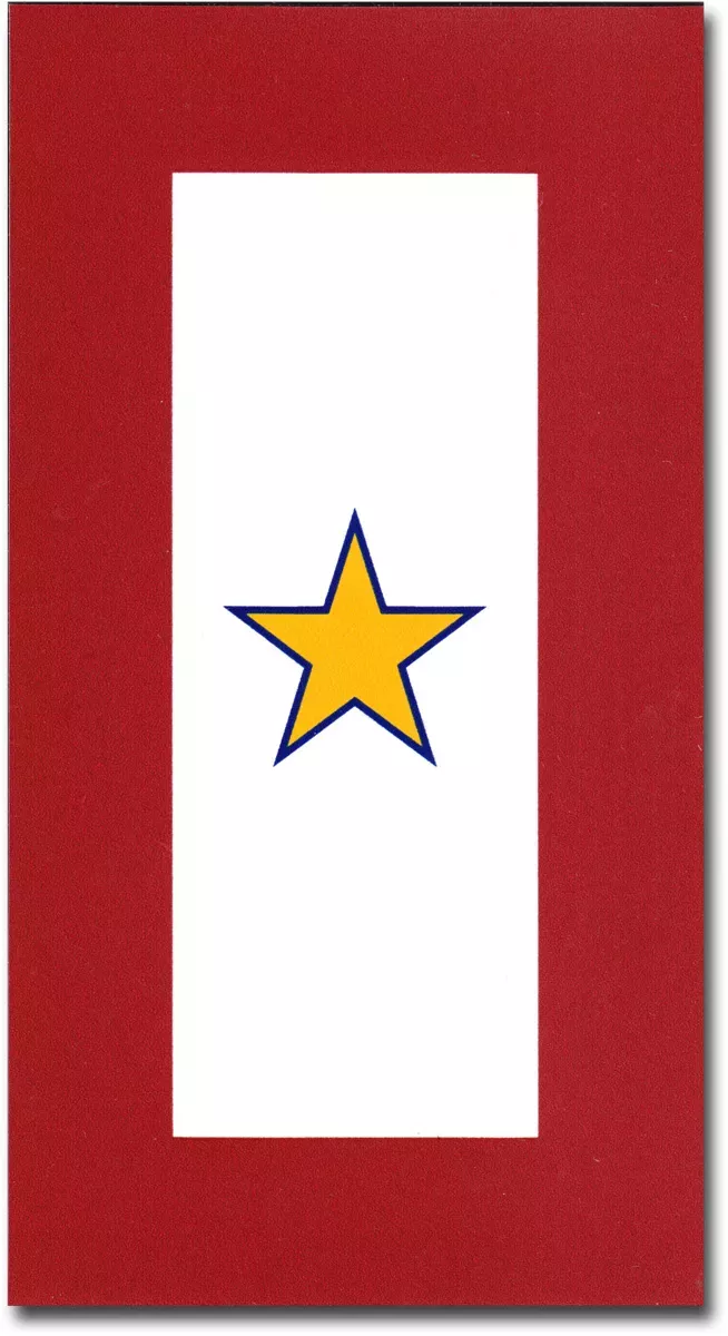 Service Banner (Gold Star) -3″ x 5.5″ Magnet