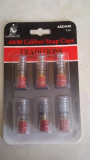 Traditions Snap Caps Plastic Cowboy Action .44/ .40 Cal6 Pk# ASC4440