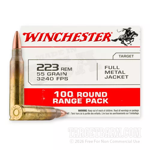 Winchester 223 Remington 55 Grain FMJ - 1000 Rounds