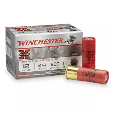 Winchester Super-X Ammunition - 12 Gauge - 2 3/4" - 1 Oz Slug - 15 Rounds
