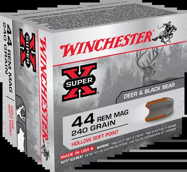 Winchester Super-X Ammunition 44 Remington Magnum 240 Grain Hollow Soft Point (20pk)